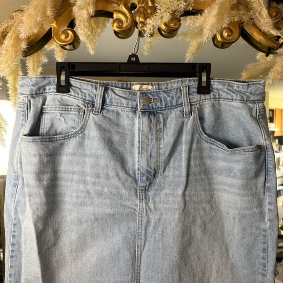 Universal Thread Maxi Jean Denim Slit Skirt - Picture 2 of 6